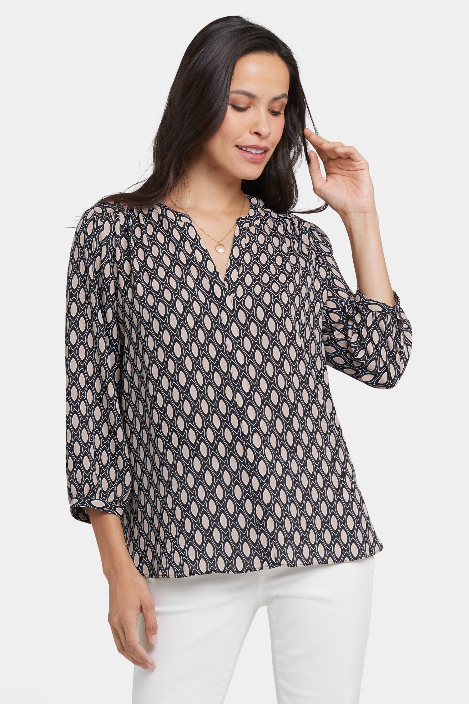 Pintuck Blouse - Roca Lissa Multi | NYDJ