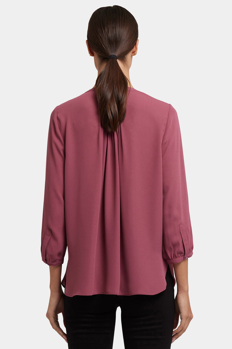 NYDJ Pintuck Blouse  - Vintage Rose