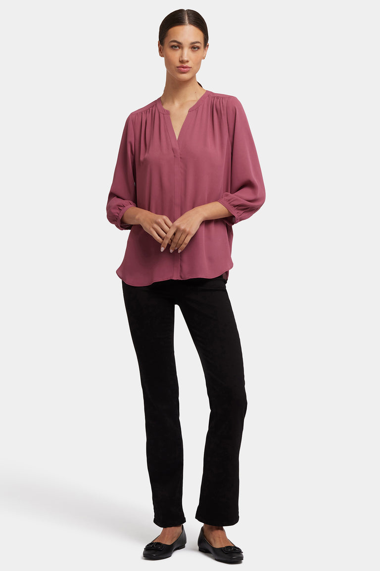 NYDJ Pintuck Blouse  - Vintage Rose