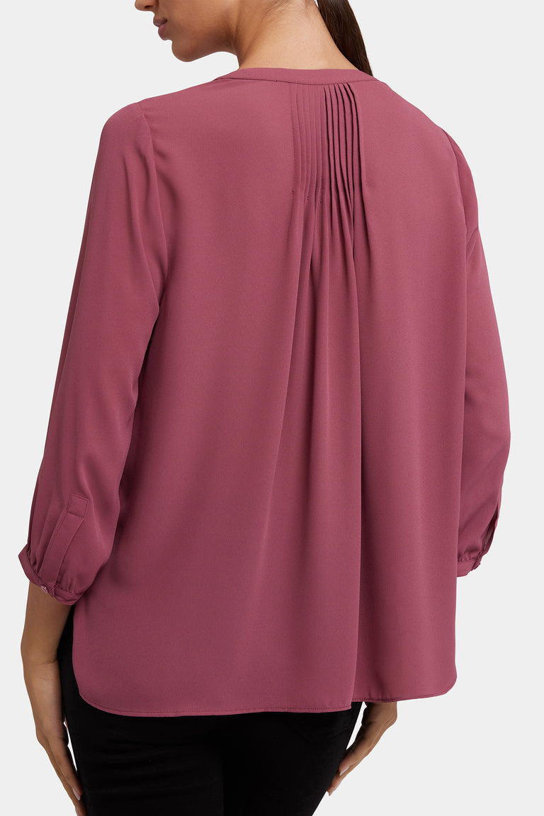 NYDJ Pintuck Blouse  - Vintage Rose