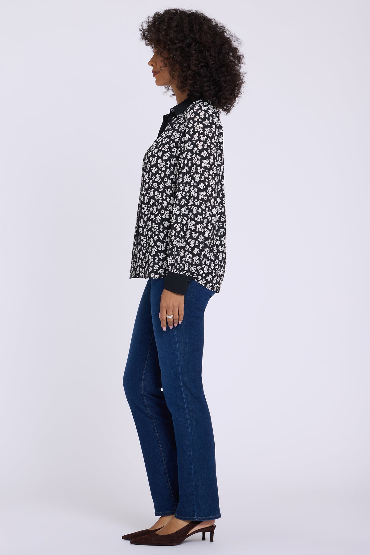 NYDJ Taylor Blouse  - Black Combo
