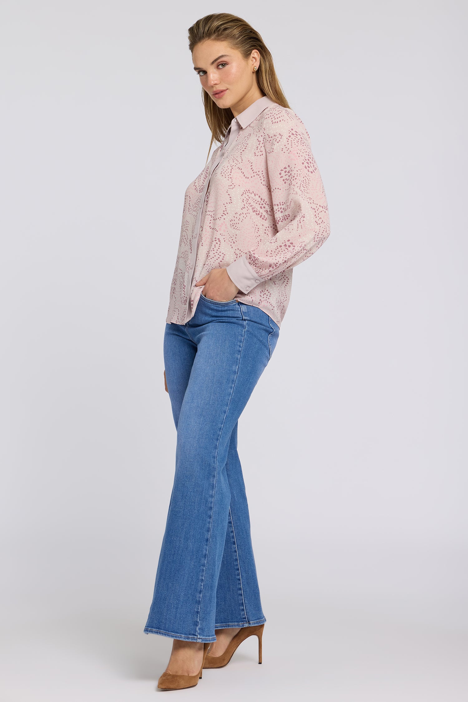 Taylor Blouse - Rock Flower Combo Pink | NYDJ