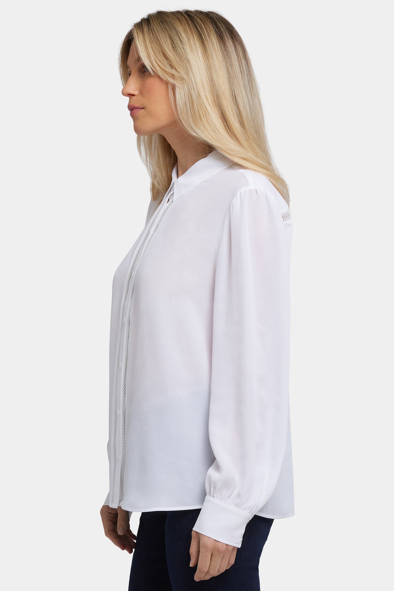 NYDJ Tiffany Blouse  - Optic White