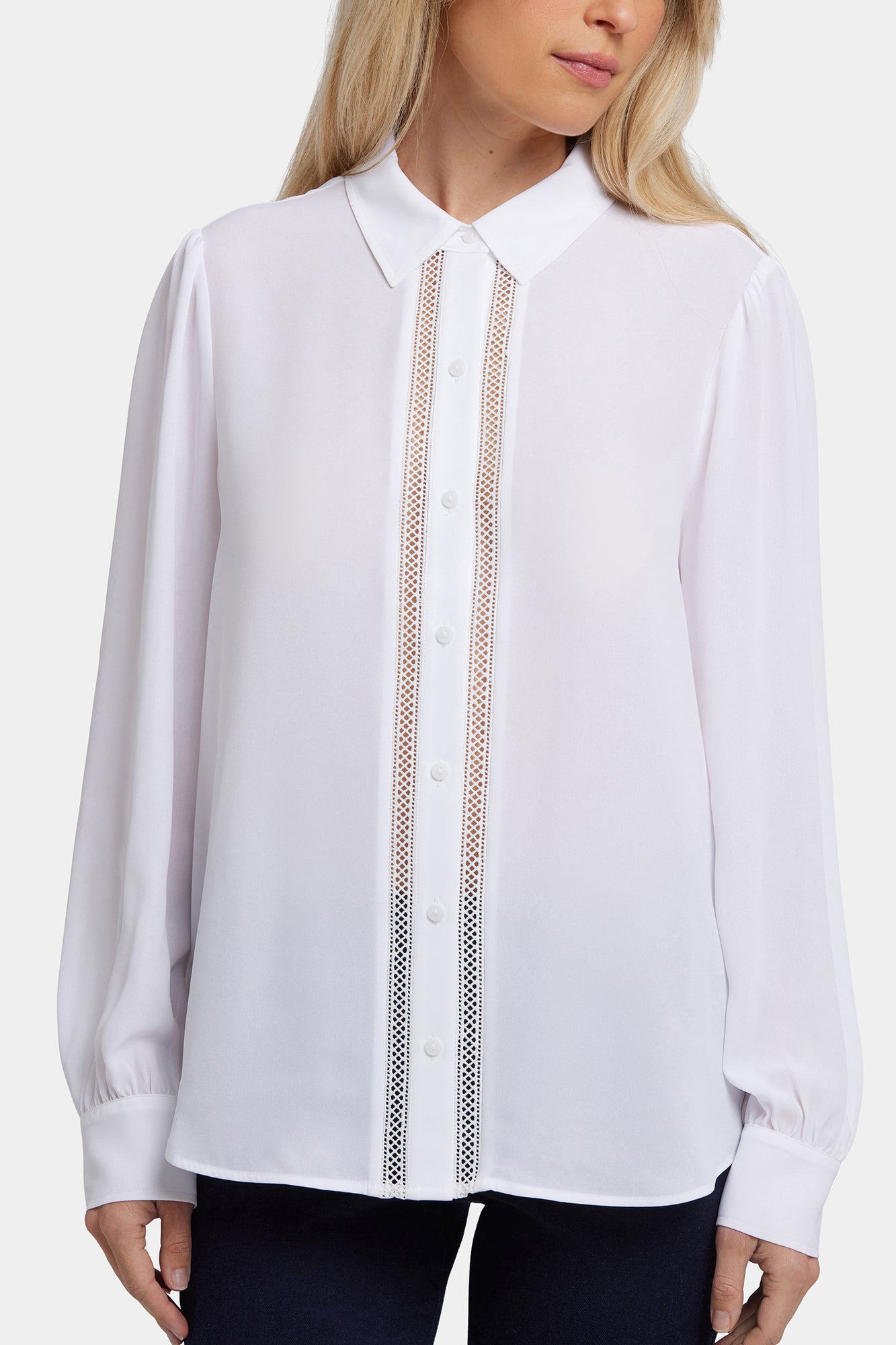 NYDJ Tiffany Blouse  - Optic White