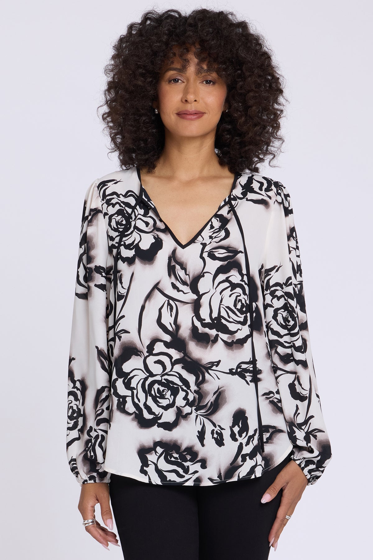 NYDJ Elsie Blouse  - Mystic Rose Ivory