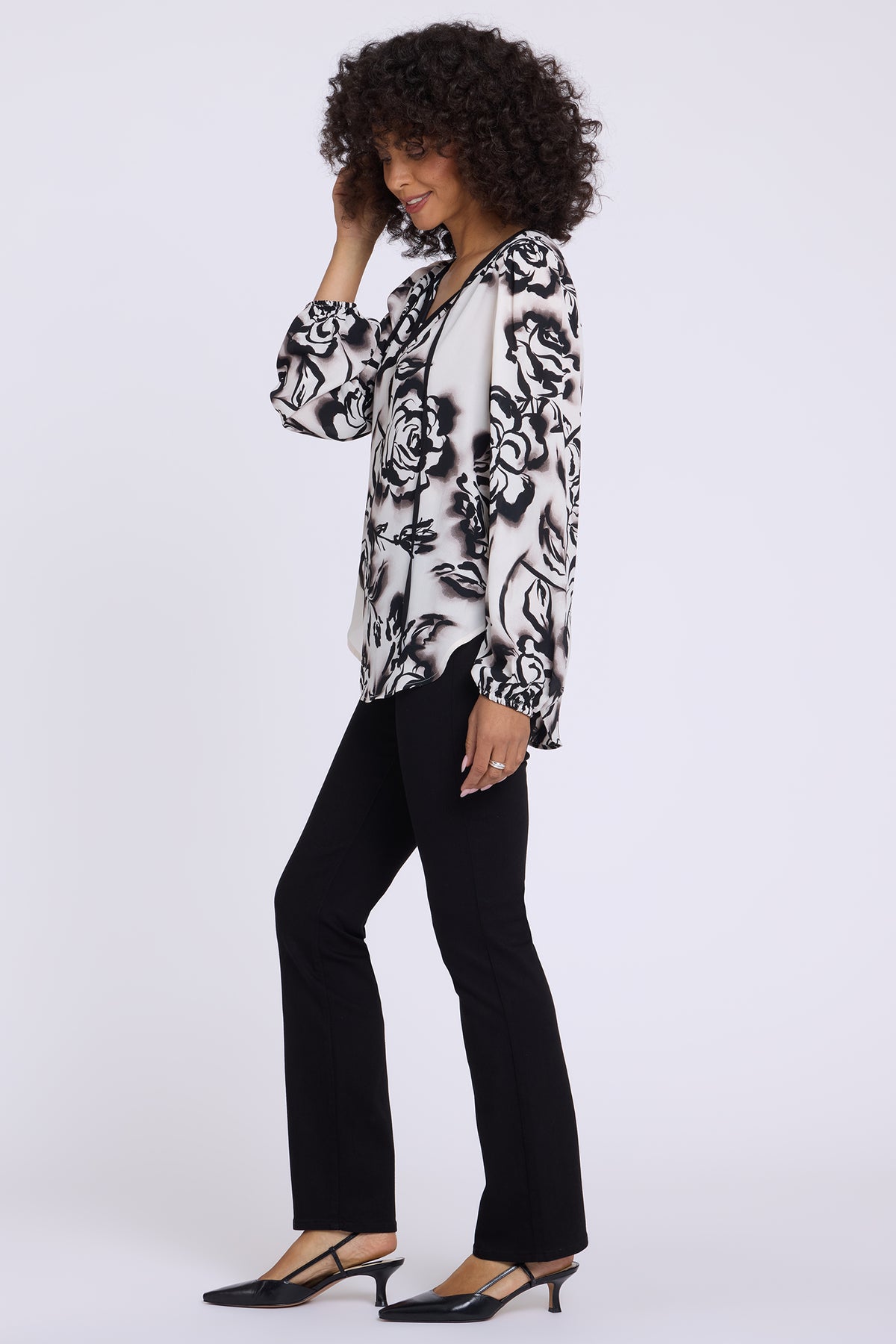 NYDJ Elsie Blouse  - Mystic Rose Ivory