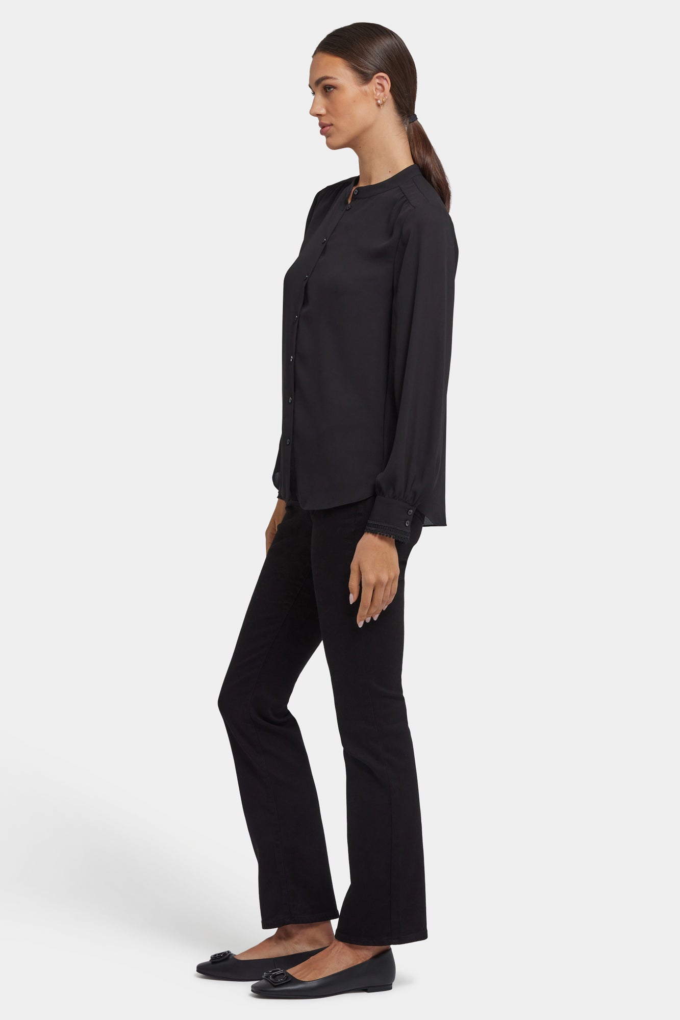 NYDJ Janie Blouse  - Black