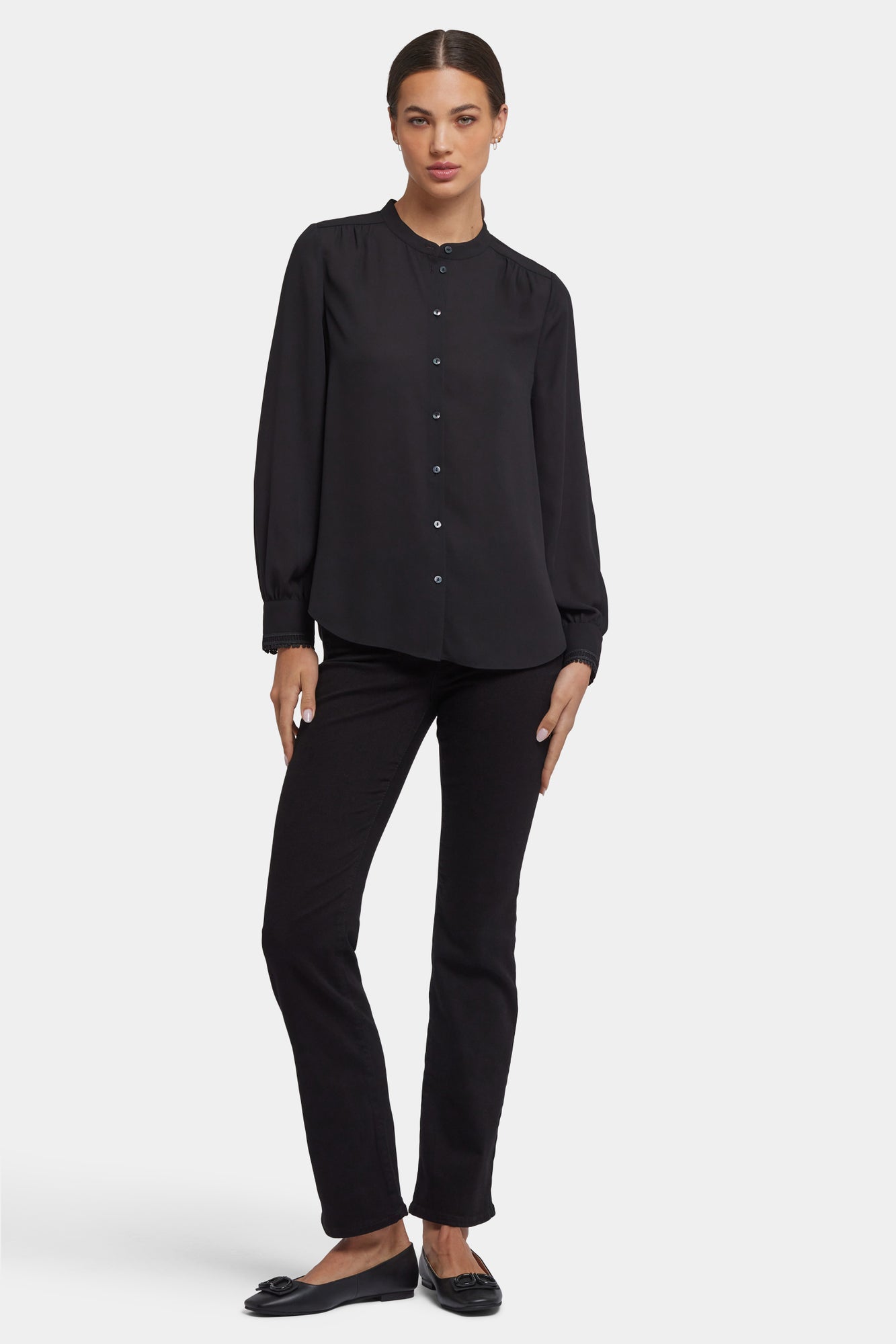 NYDJ Janie Blouse  - Black