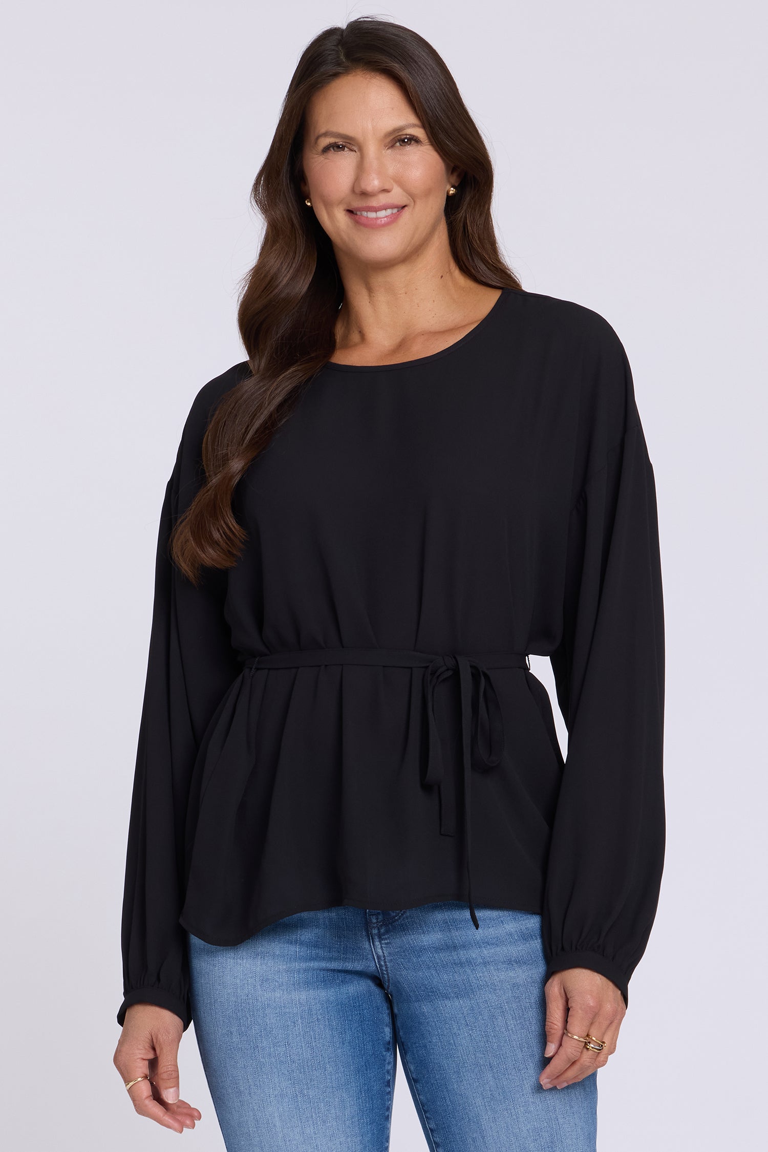 NYDJ Chelsea Blouse  - Black