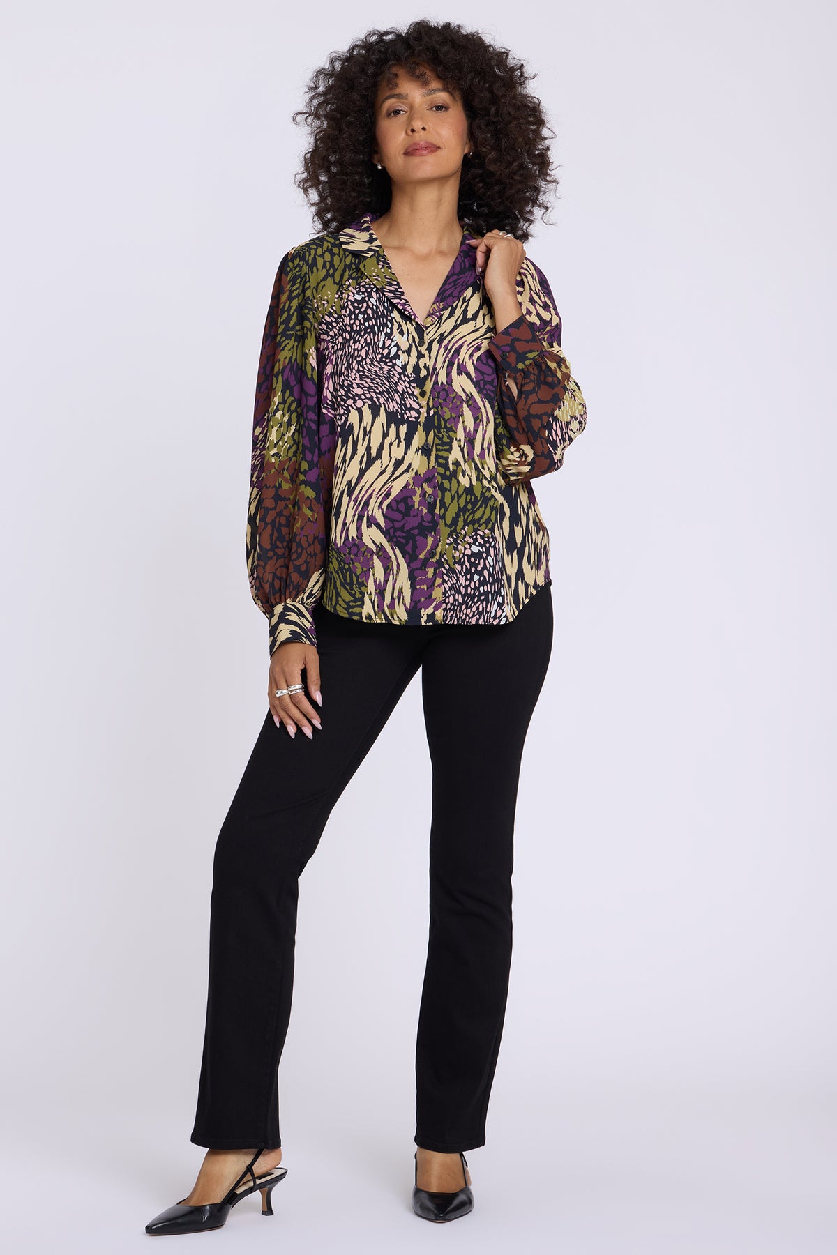 NYDJ Lyla Blouse  - Bengal Cat