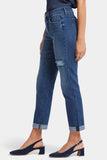 NYDJ Margot Girlfriend Jeans With Striped Patch - Moonlight