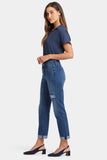 NYDJ Margot Girlfriend Jeans With Striped Patch - Moonlight