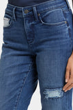 NYDJ Margot Girlfriend Jeans With Striped Patch - Moonlight