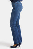 NYDJ Barbara Bootcut Jeans With Frayed Hems - Dark River