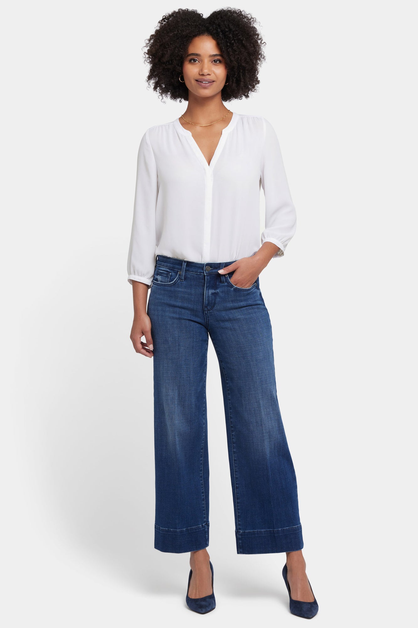 NYDJ Teresa Wide Leg Ankle Jeans With 3