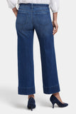 NYDJ Teresa Wide Leg Ankle Jeans With 3" Hems - Moonlight