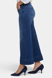 NYDJ Teresa Wide Leg Ankle Jeans With 3" Hems - Moonlight