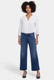 NYDJ Teresa Wide Leg Ankle Jeans With 3" Hems - Moonlight