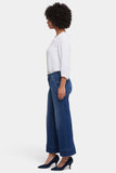 NYDJ Teresa Wide Leg Ankle Jeans With 3" Hems - Moonlight