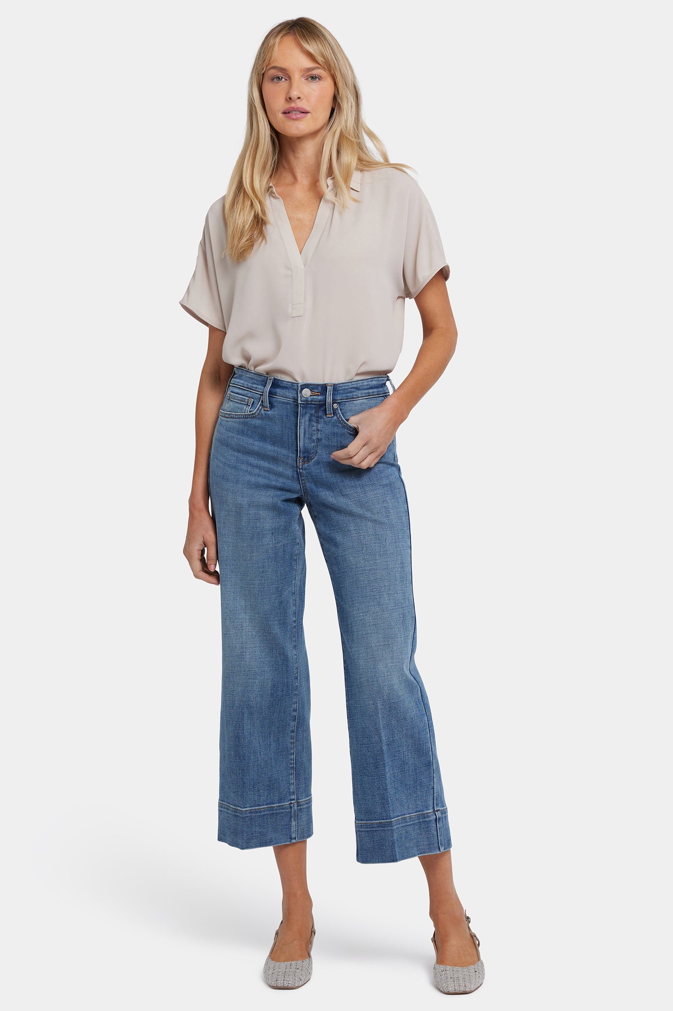 NYDJ Teresa Wide Leg Ankle Jeans With 3