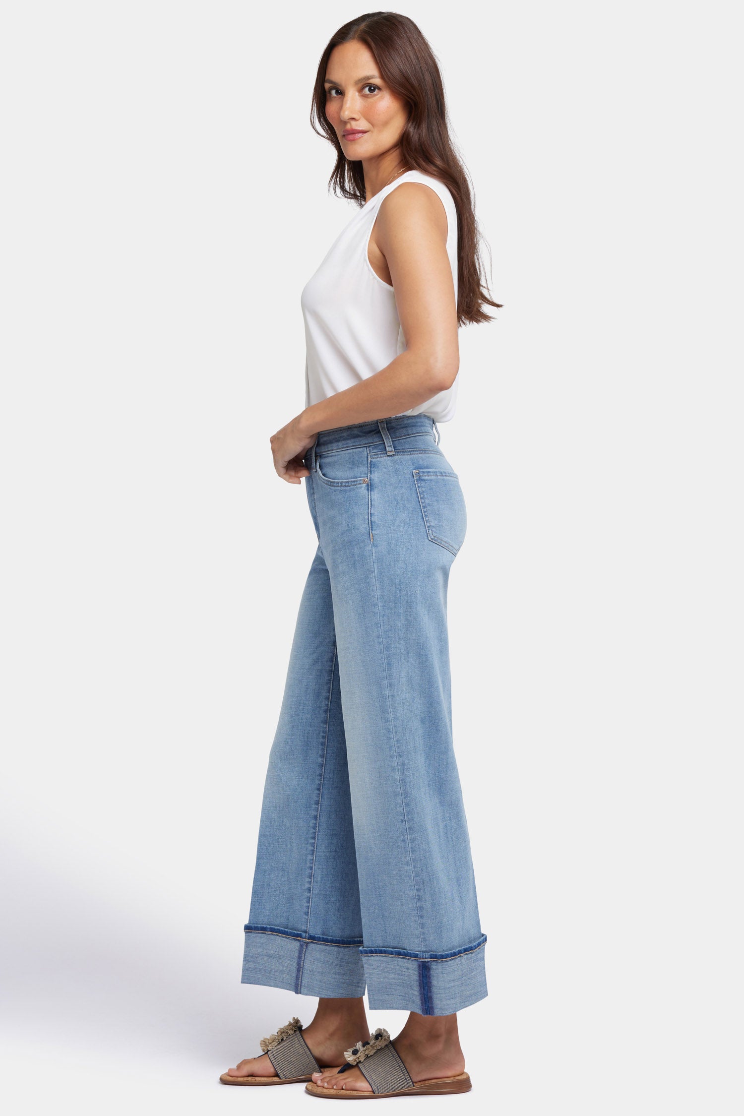 NYDJ Teresa Wide Leg Jeans  With High Rise, 28