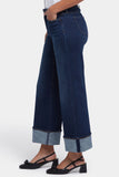 NYDJ Teresa Wide Leg Jeans  With High Rise, 28" Inseam And 4" Cuffs - Night Skies