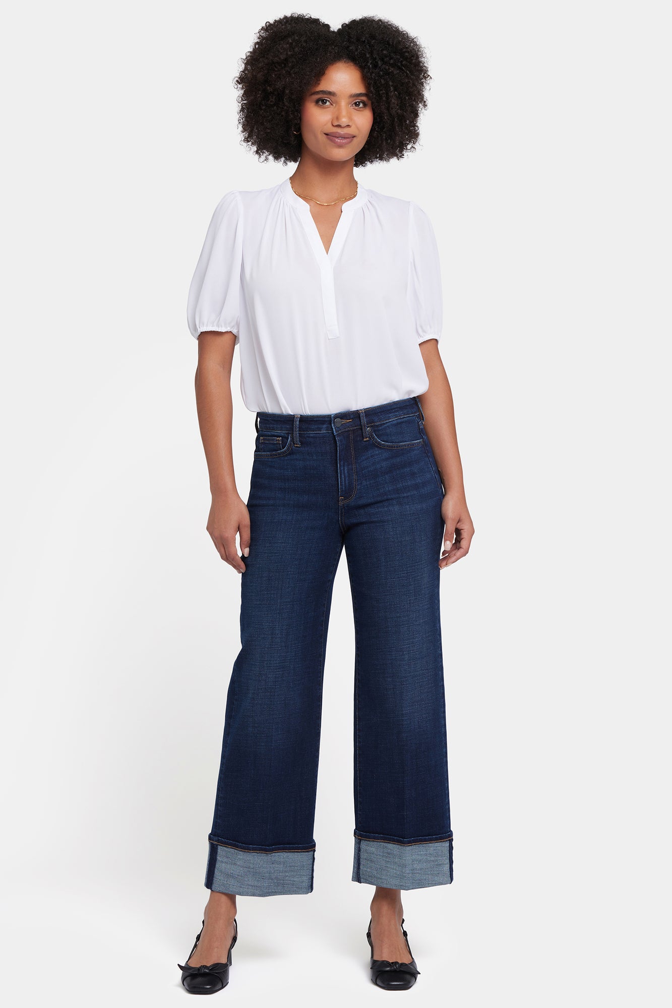 NYDJ Teresa Wide Leg Jeans  With High Rise, 28