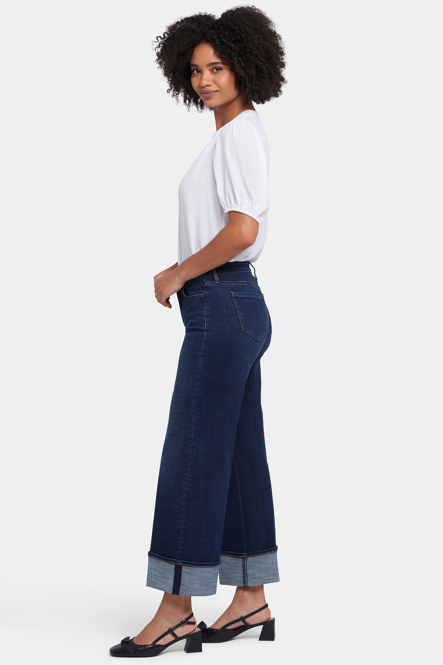 Teresa Wide Leg Jeans With High Rise, 28