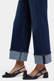 NYDJ Teresa Wide Leg Jeans  With High Rise, 28" Inseam And 4" Cuffs - Night Skies
