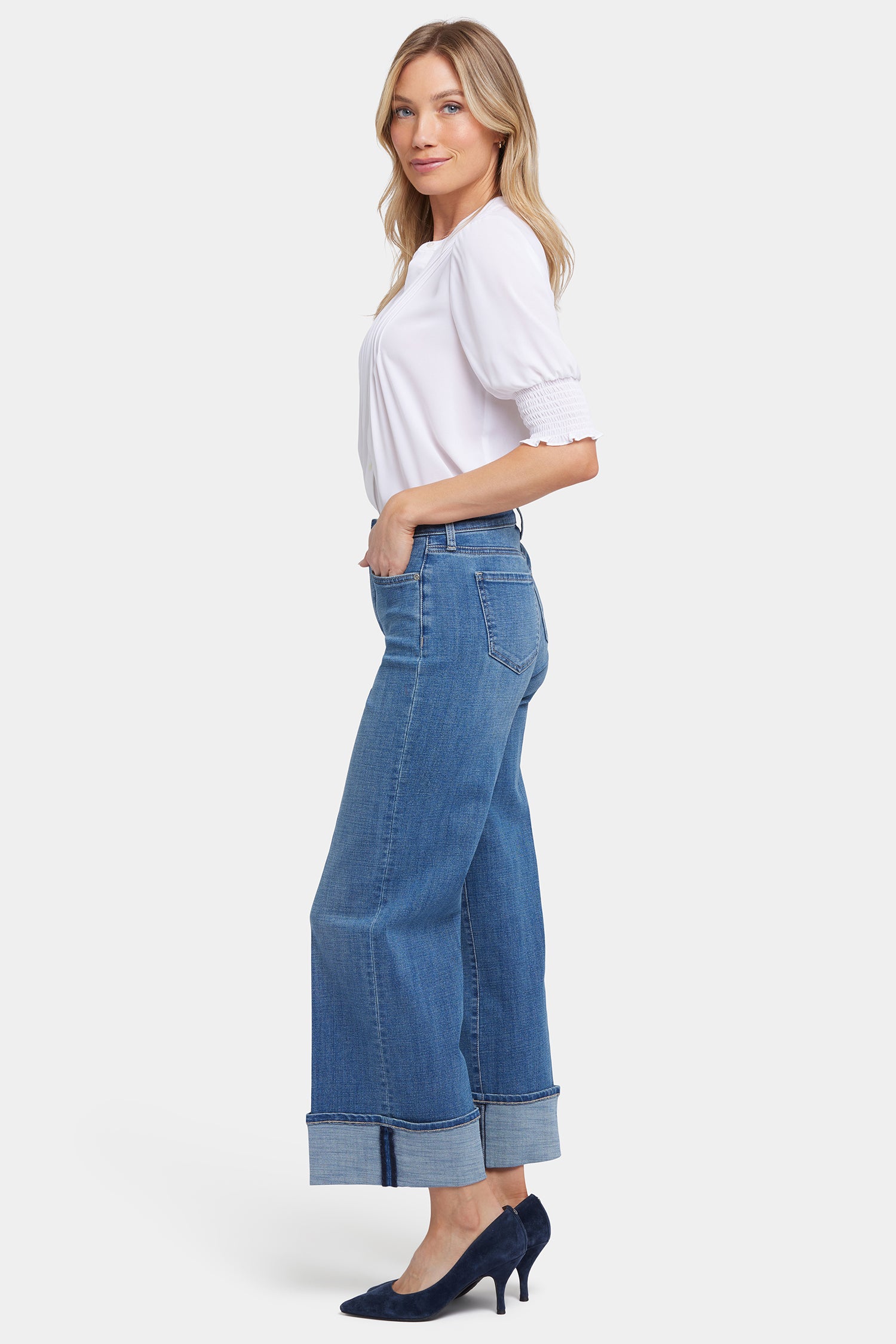 Teresa Wide Leg Jeans With High Rise, 28
