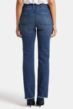 NYDJ Marilyn Straight Jeans With High Rise And Frayed Hems - Moonlight