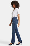 NYDJ Marilyn Straight Jeans With High Rise And Frayed Hems - Moonlight