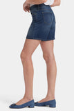 NYDJ Frankie Relaxed Denim Shorts With Wide Waistband And Square Pockets - Olympus