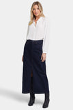 NYDJ High Rise Long Skirt With Center Front Slit - Magical