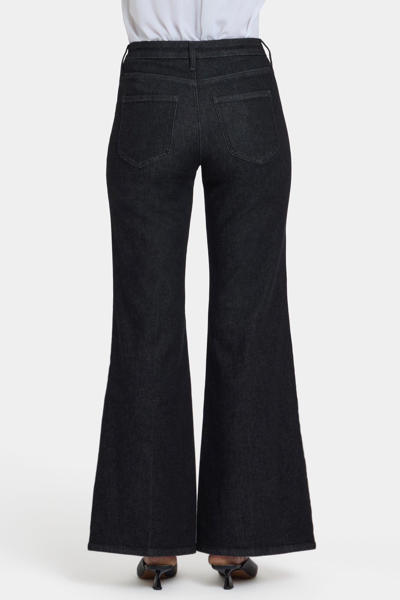 NYDJ Mia Palazzo Jeans With High Rise - Black Rinse