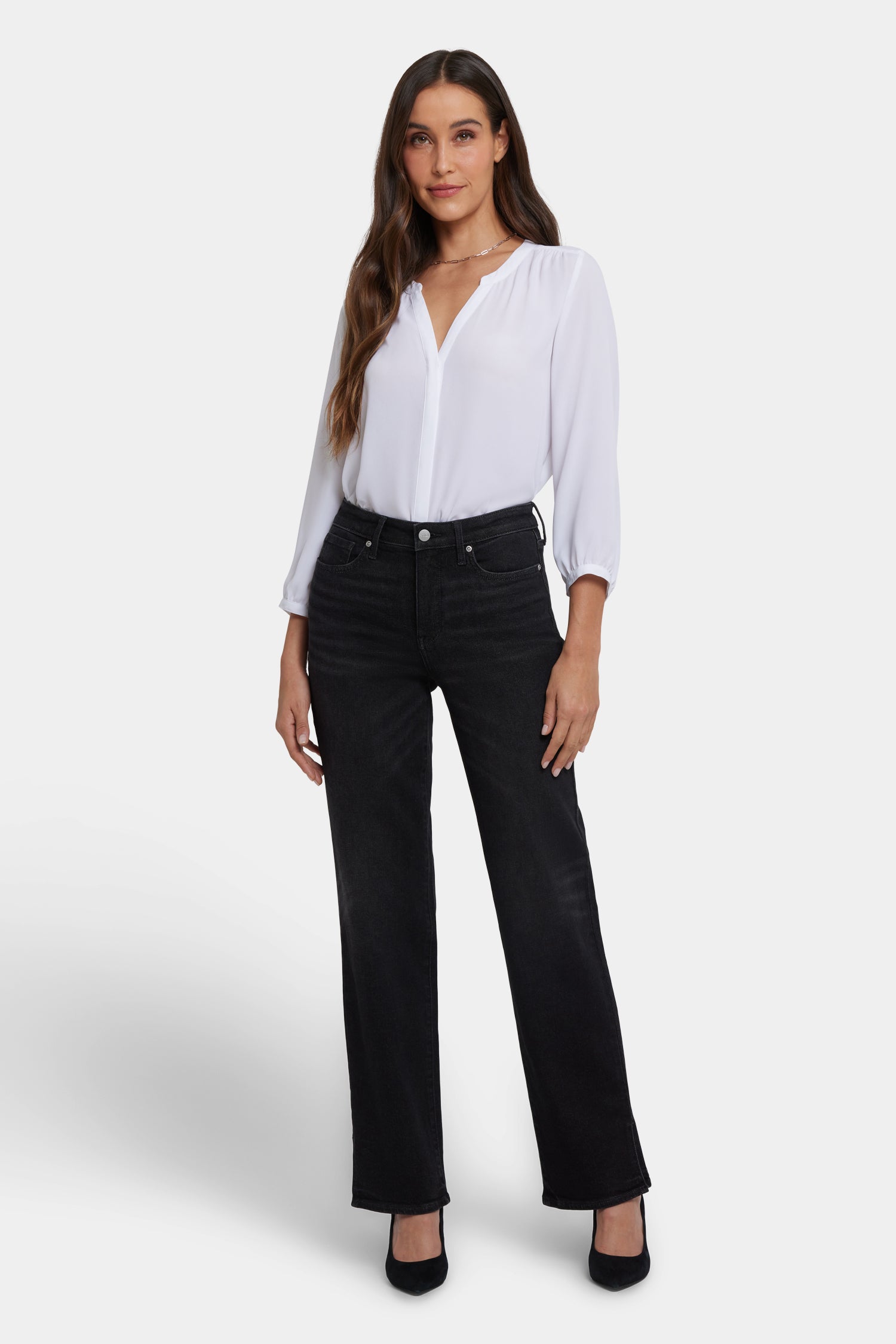 Bailey Relaxed Straight Jeans With High Rise And 4