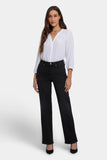 NYDJ Bailey Relaxed Straight Jeans With High Rise And 4" Side Slits - French Nightfall
