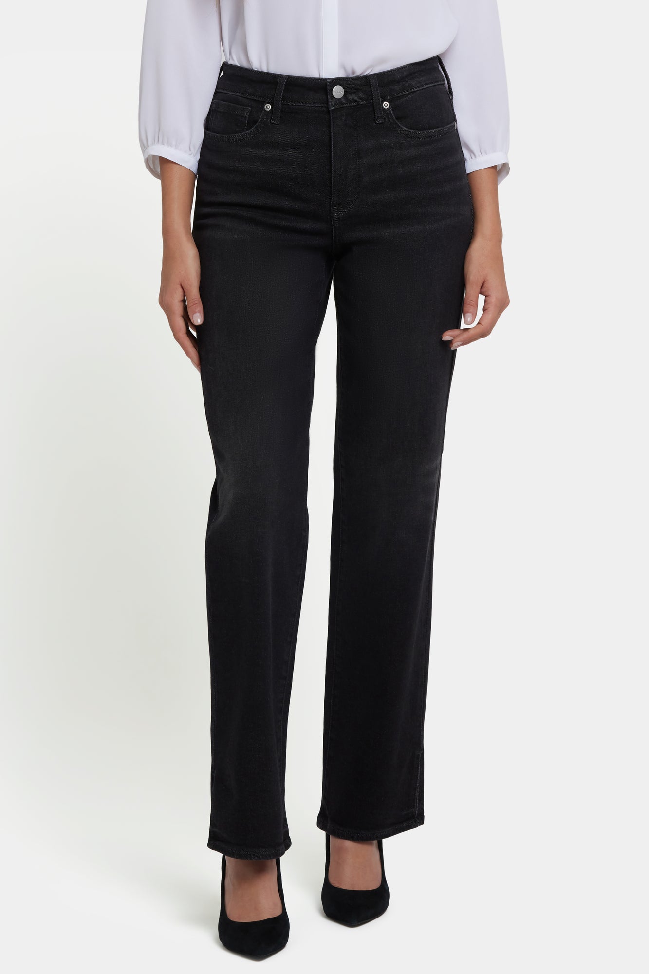 NYDJ Bailey Relaxed Straight Jeans With High Rise And 4