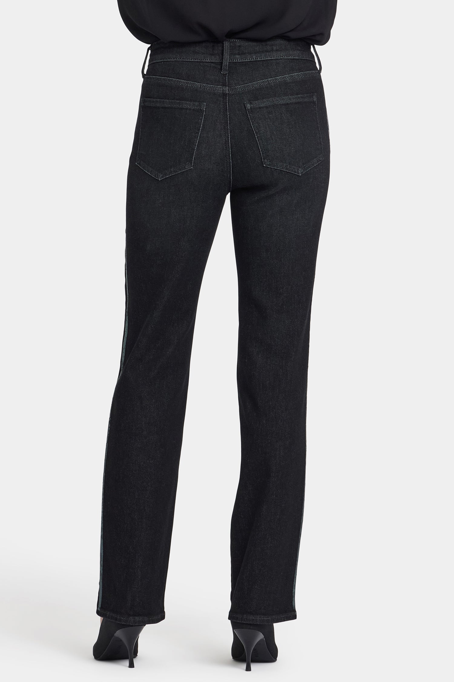 NYDJ Marilyn Straight Jeans With High Rise, Sequins And 31
