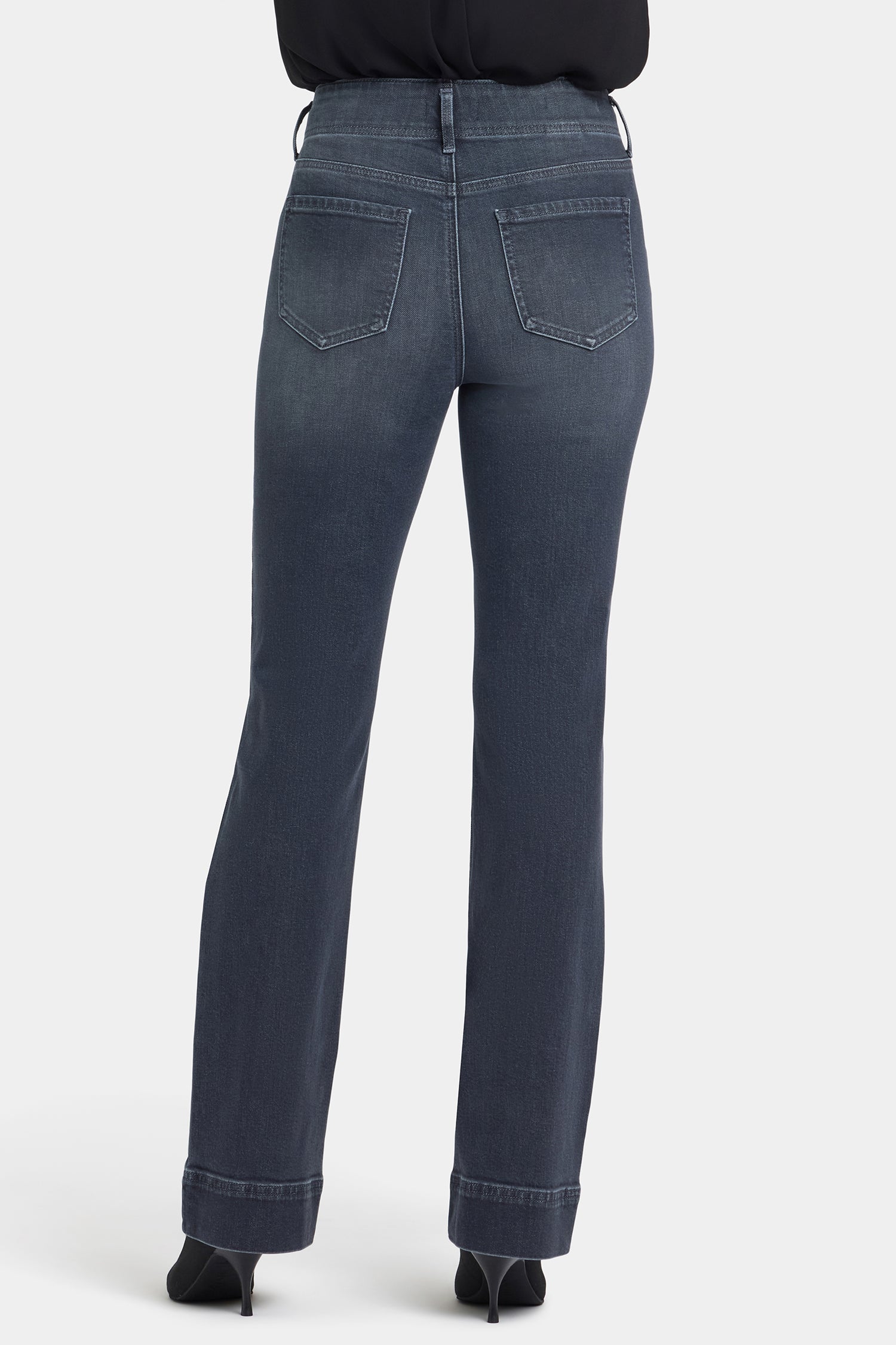 NYDJ Barbara Bootcut Jeans With High Rise And Double-Button Waistband - Graphite Hill