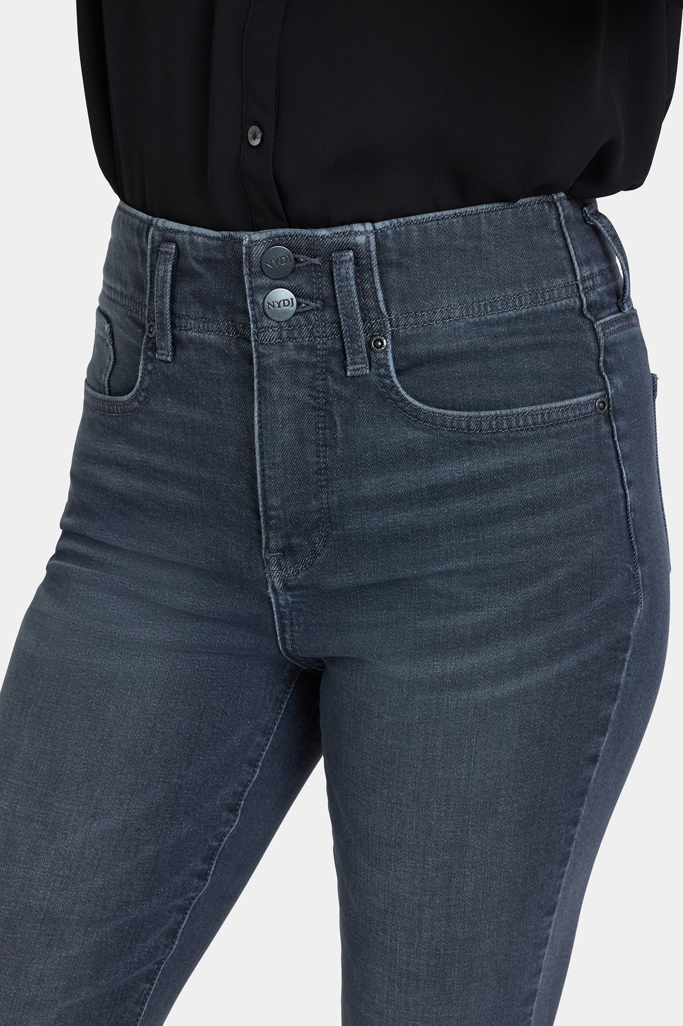 bargiee BACK BUTTON LOOSE DENIM インディゴ bargiee BACK BUTTON LOOSE DENIM インディゴ