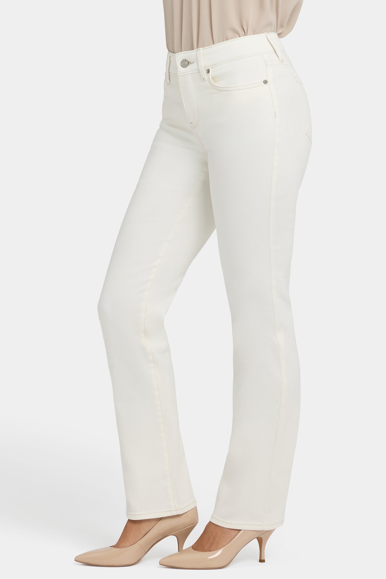 NYDJ Marilyn Straight Jeans  - Winter White