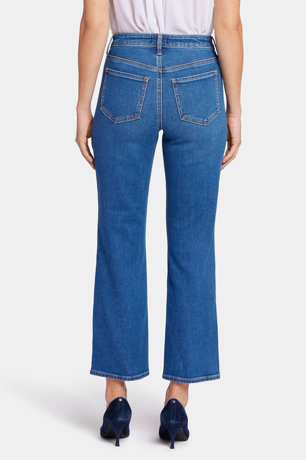 NYDJ Bailey Relaxed Straight Ankle Jeans With High Rise And Square Pockets - Rockford