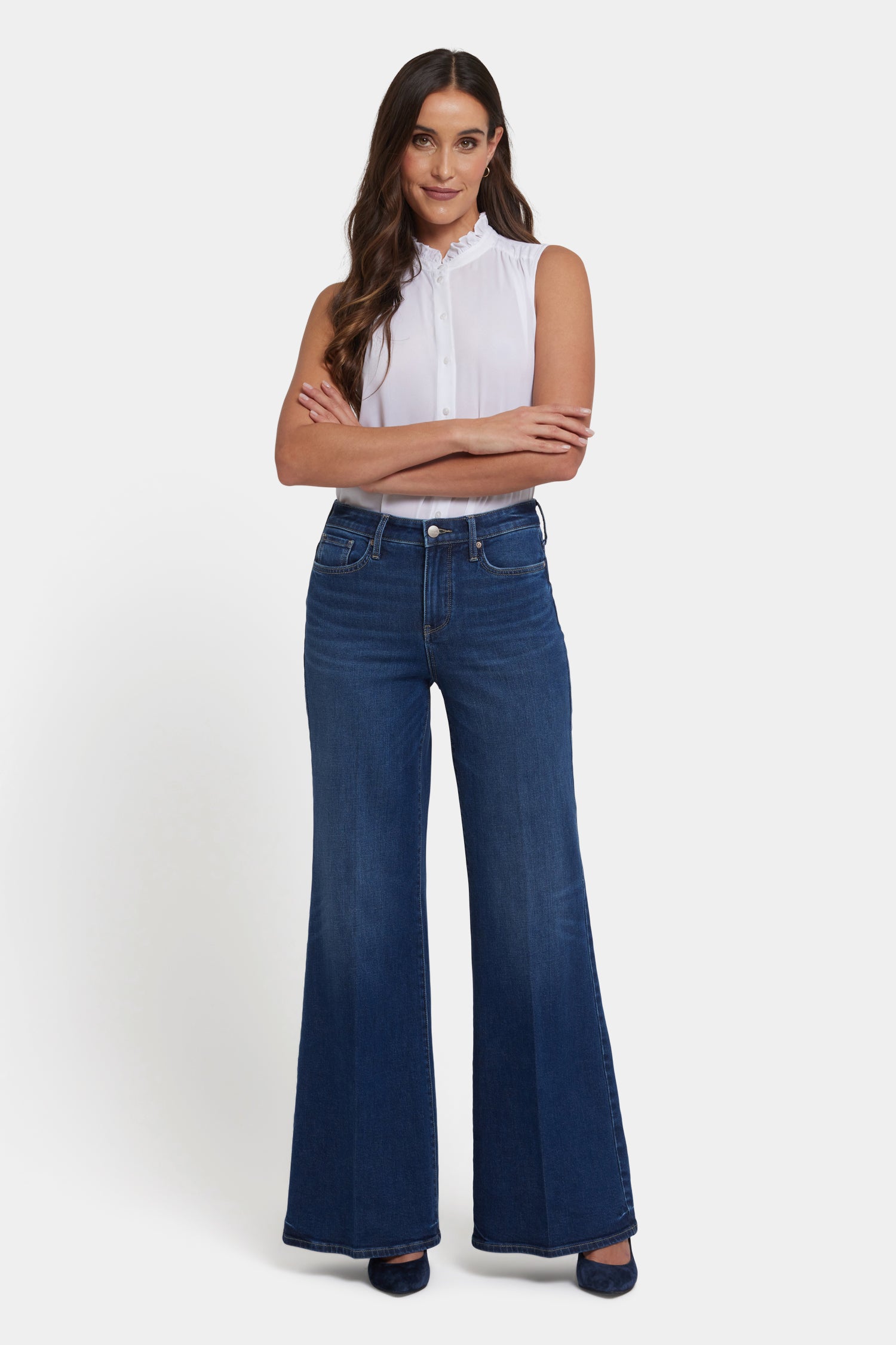 Mia Palazzo Jeans With High Rise - Vintage Lapis Blue | NYDJ