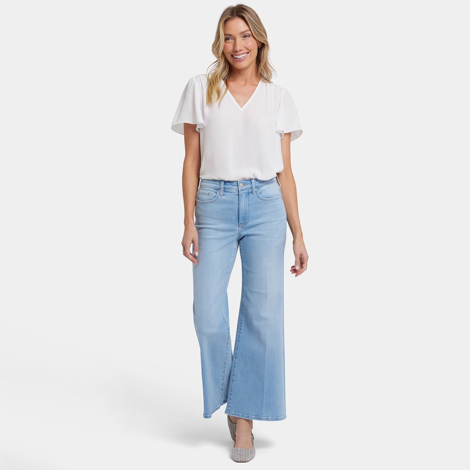 Mia Palazzo Ankle Jeans With High Rise - Canary Beach Blue | NYDJ