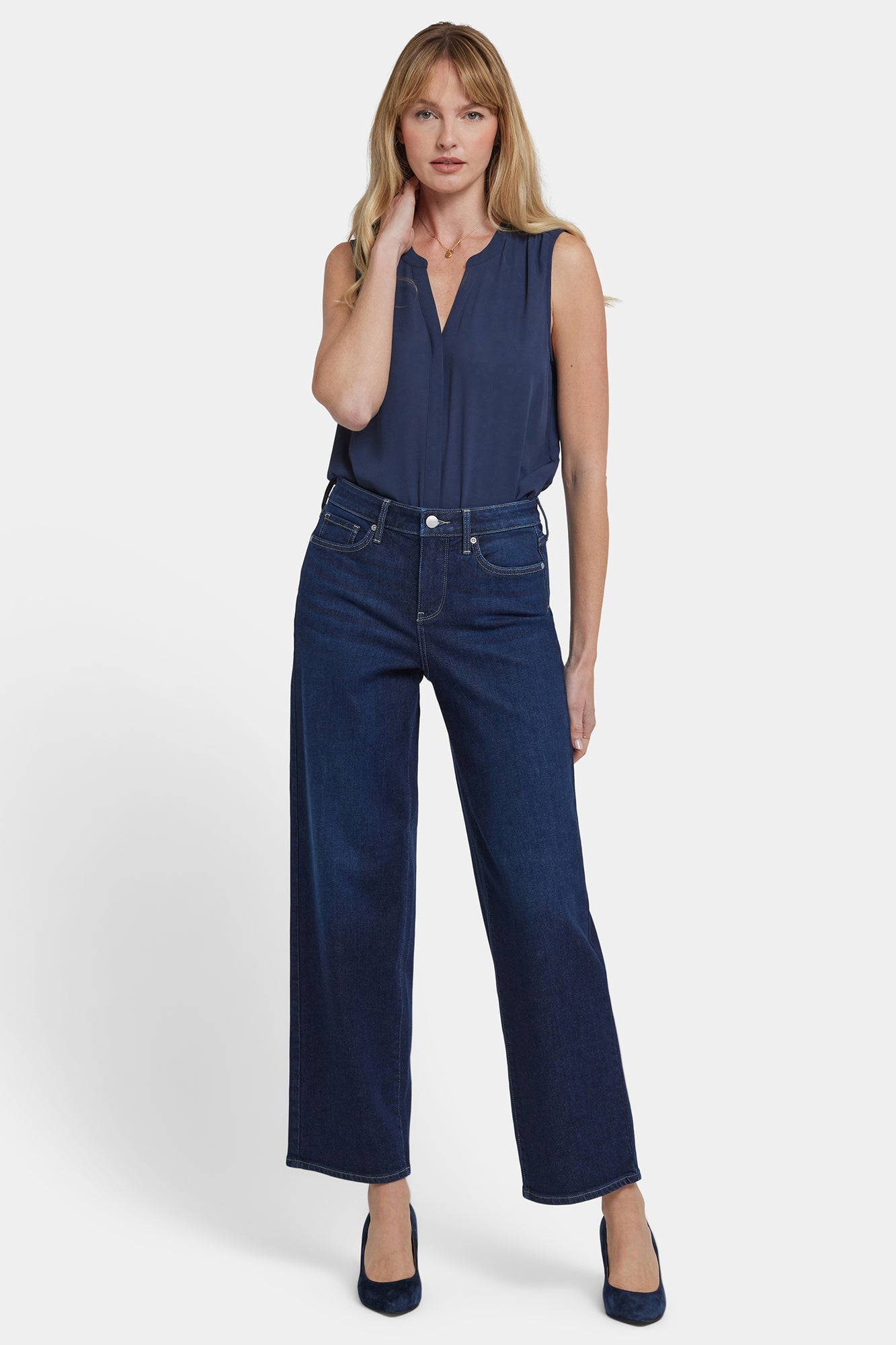 NYDJ Jemma Barrel Jeans With High Rise - Midnight Breeze