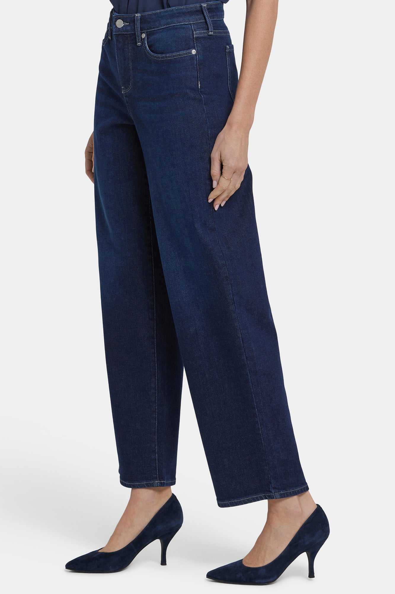 NYDJ Jemma Barrel Jeans With High Rise - Midnight Breeze