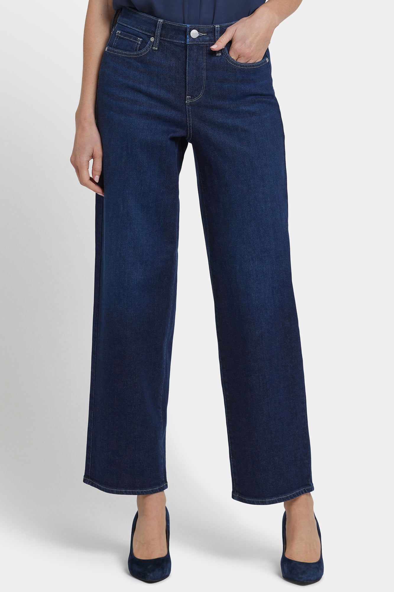 NYDJ Jemma Barrel Jeans With High Rise - Midnight Breeze