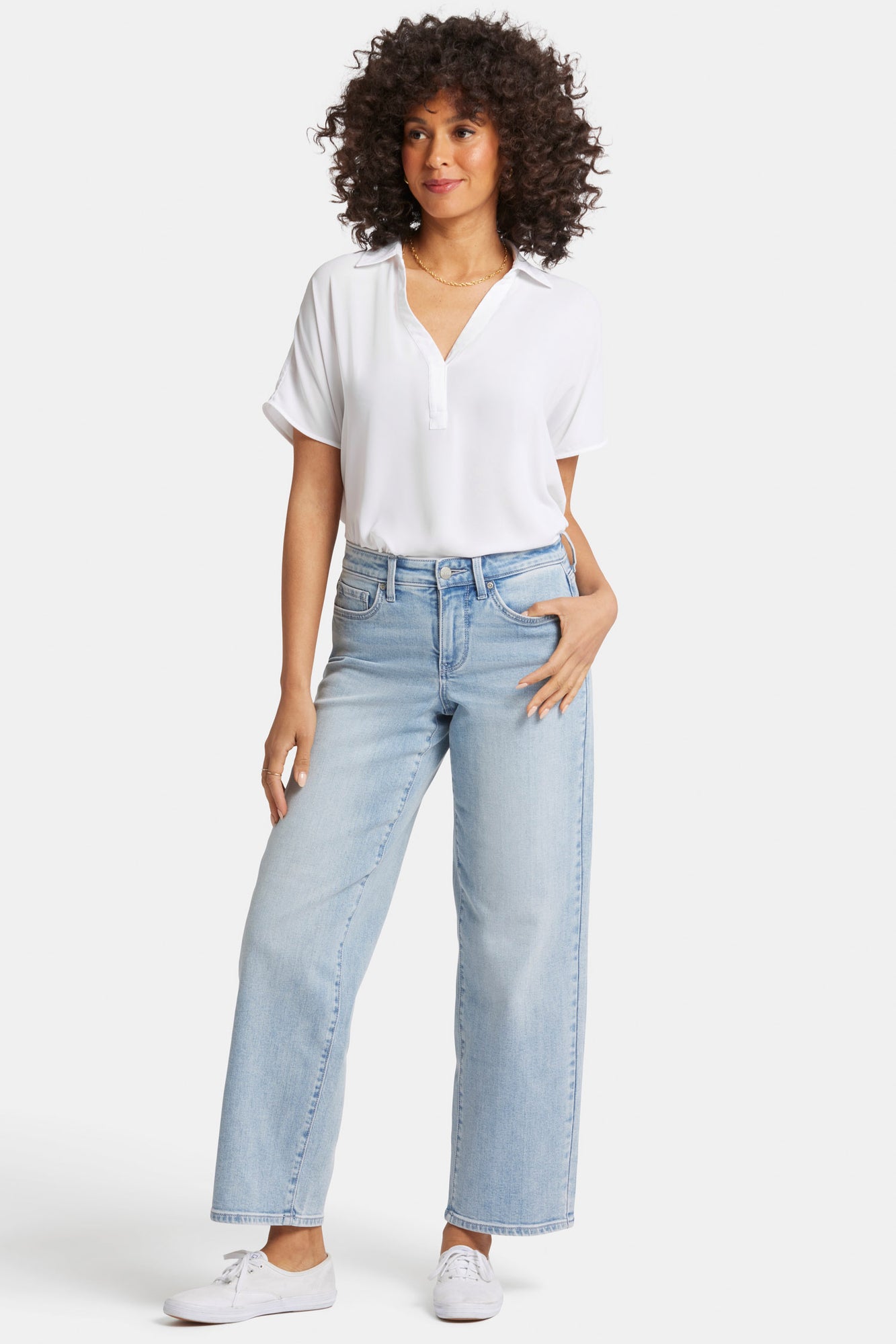 NYDJ Jemma Barrel Jeans With High Rise - Misty Ridge