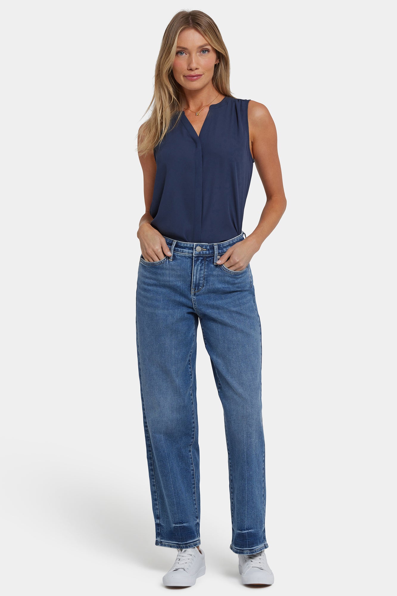 NYDJ Jemma Barrel Jeans With High Rise - Rainbow Blue
